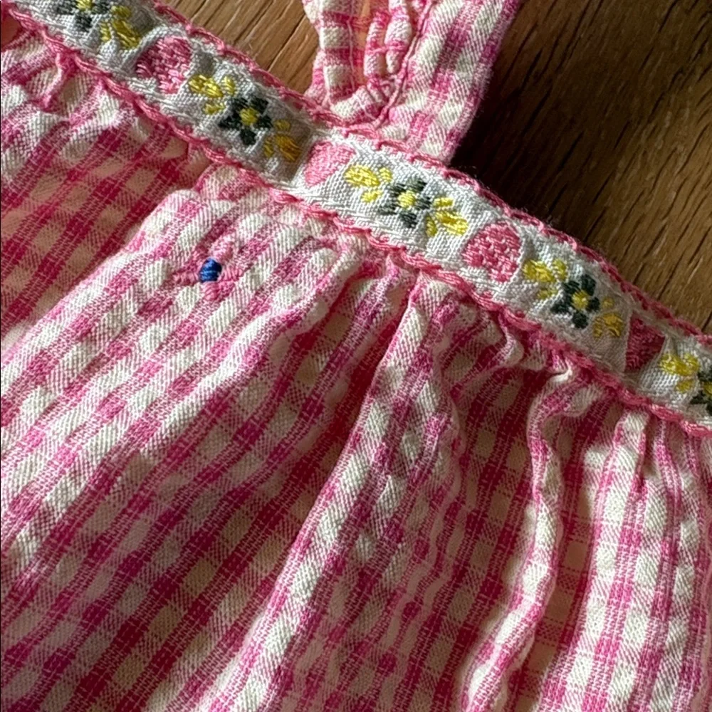 Zara baby matching gingham set with detail